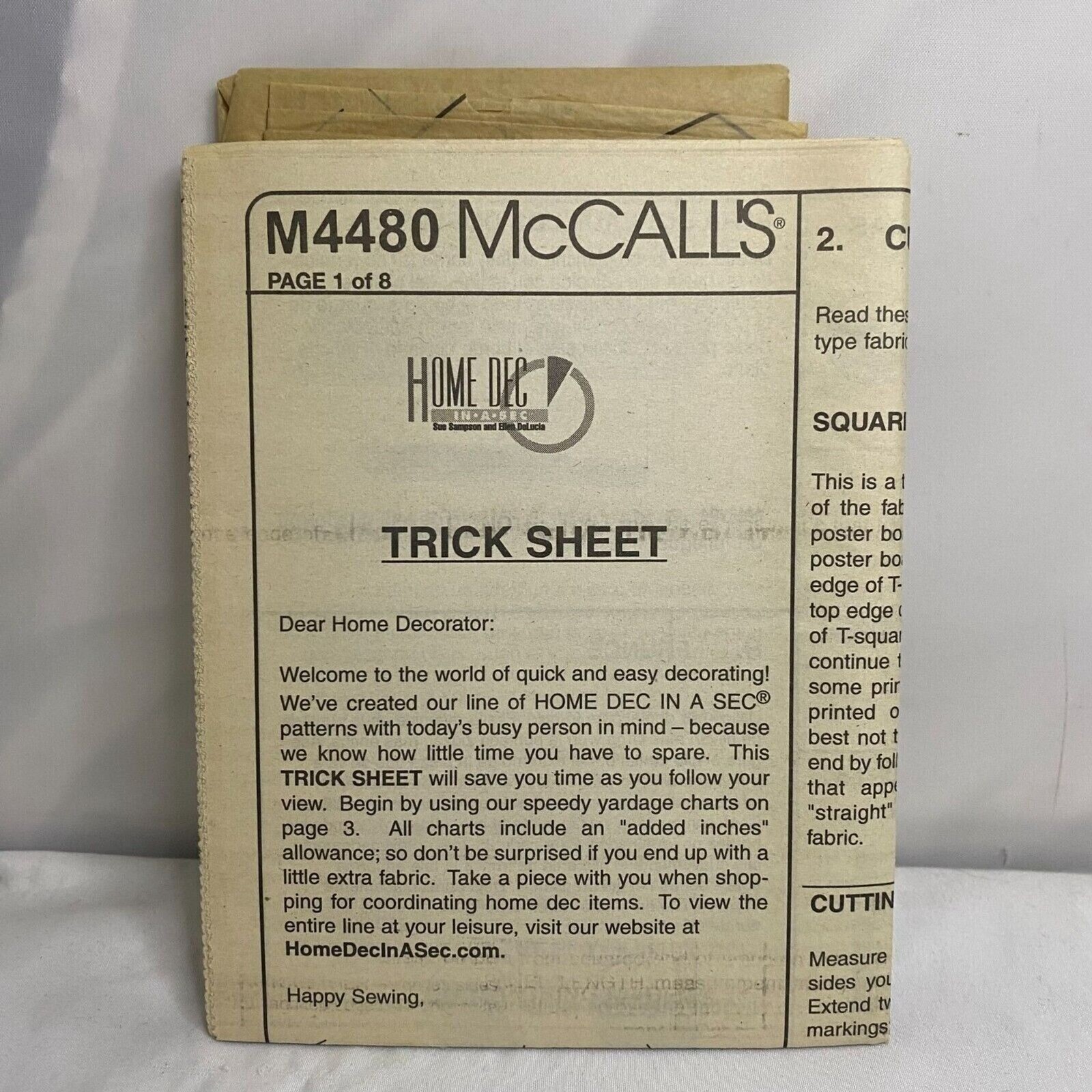 #M4480 McCalls Window Curtains Sewing Pattern