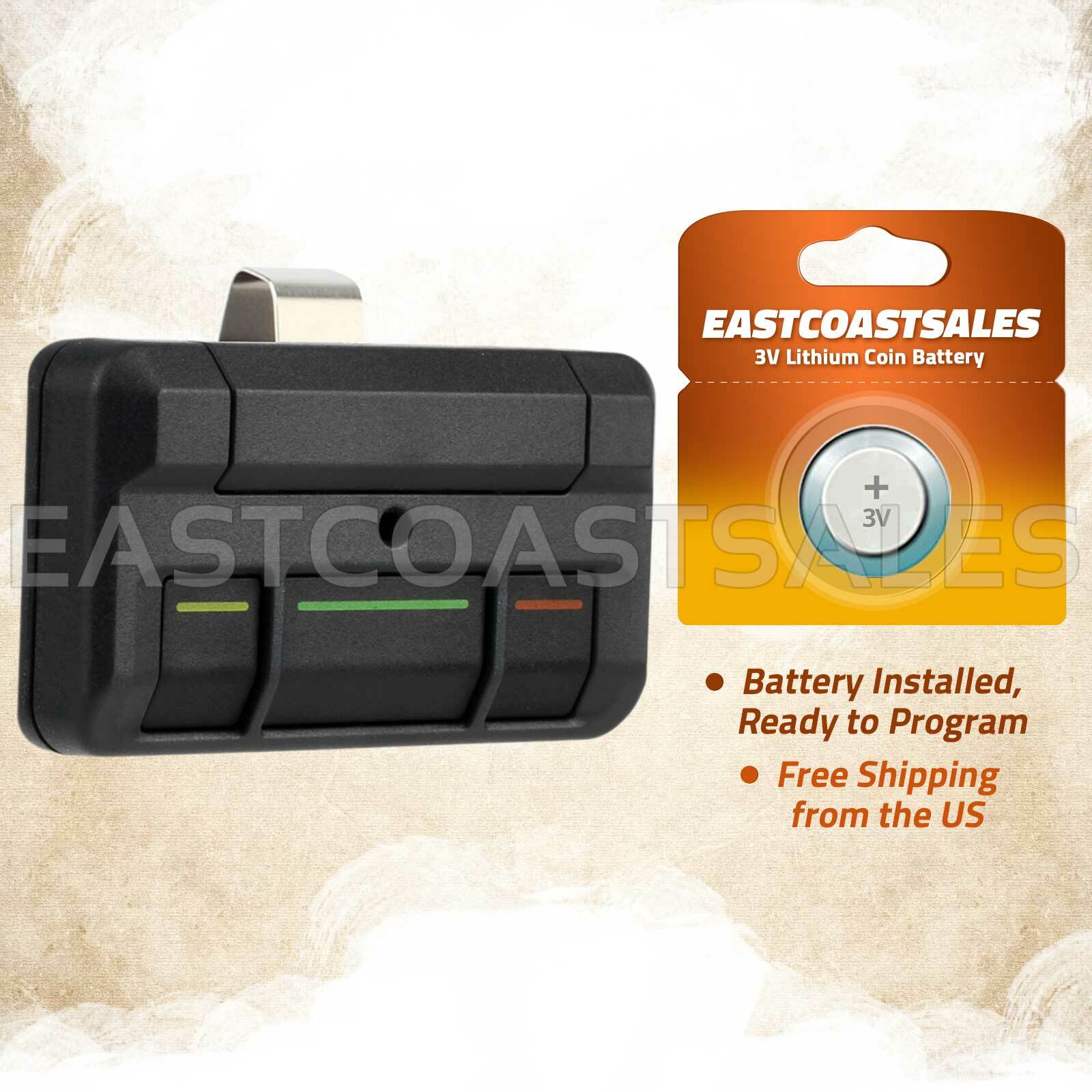 For 813LM Liftmaster 3-Button Encrypted Garage Opener or Gate Remote Control