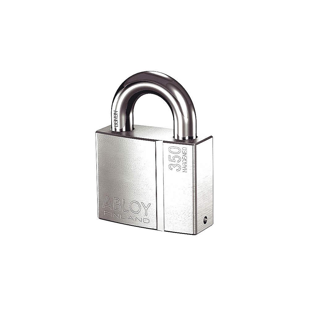ABLOY PL350/25B-KD Keyed Padlock,1 1/4 in,Rectangle,Silver 35GP69