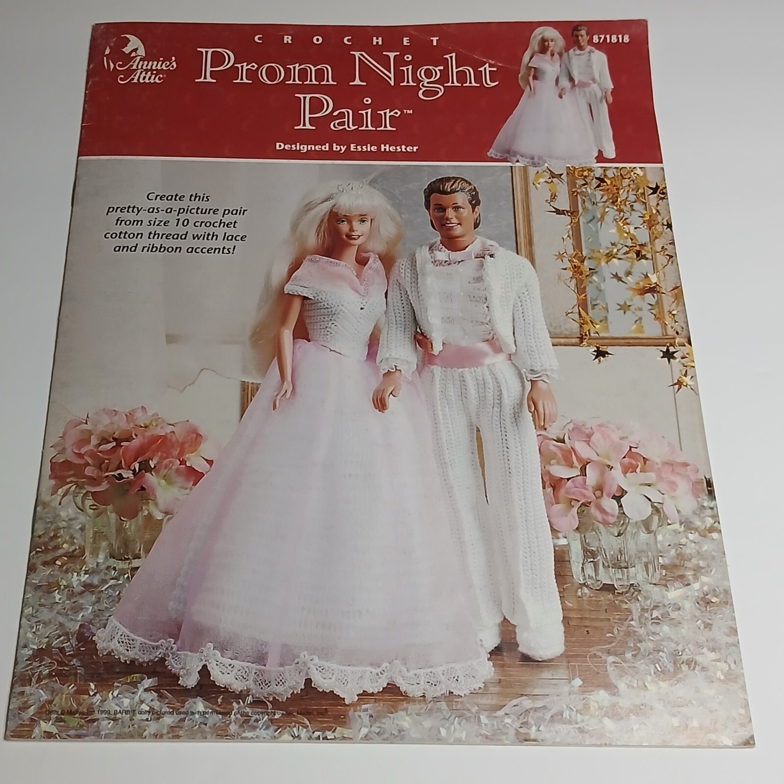 Annie's Attic Fashion Doll Prom Night Crochet Booklet #871818 VTG 1999 Read Full