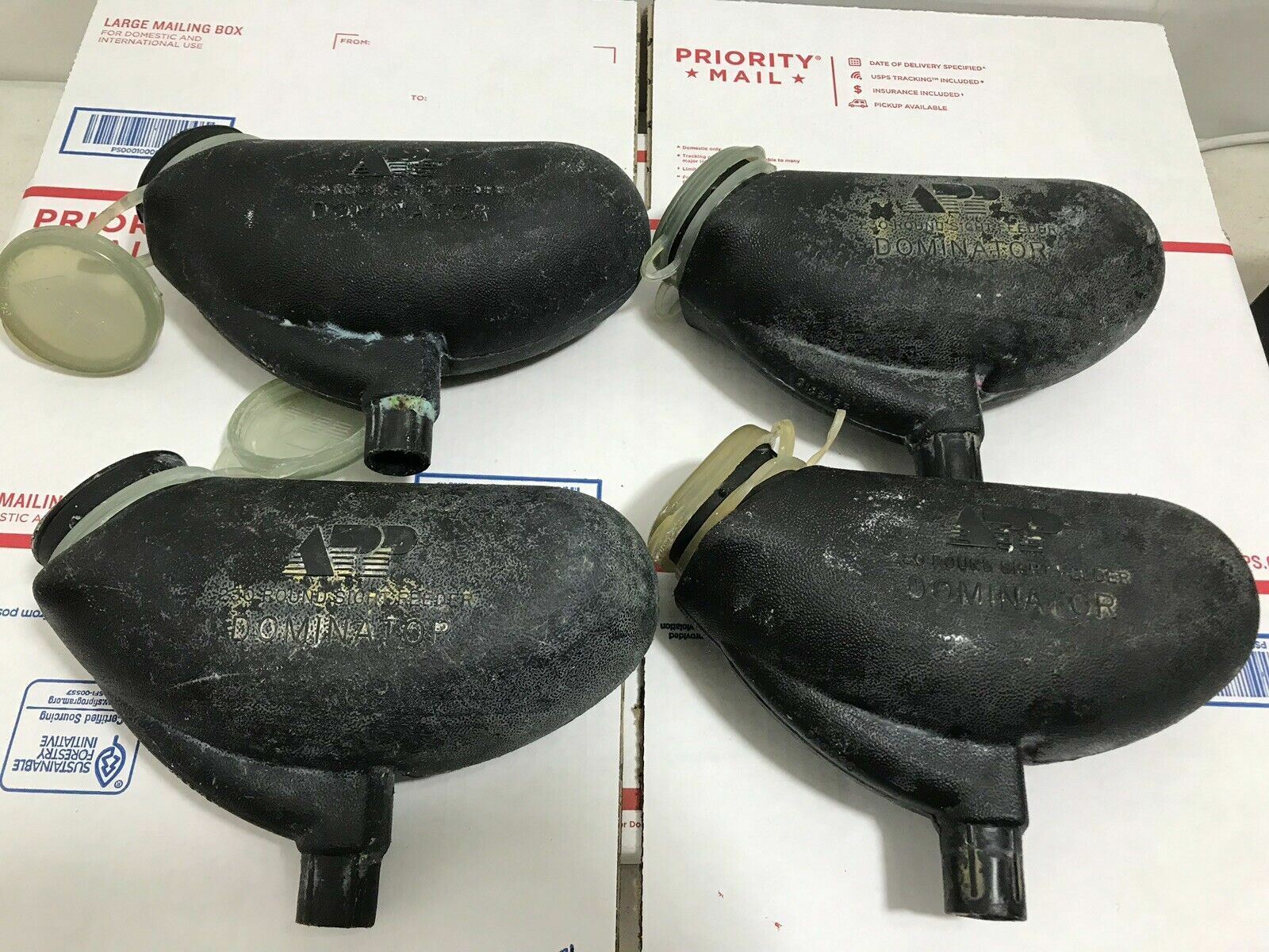 Lot of 4 Allen Paintball Hoppers 230rd Used