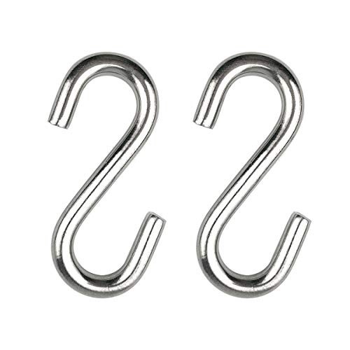 2 PCS 4.2Inch Long 0.39lnch Thickness Heavy Duty Stainless Steel S Shaped