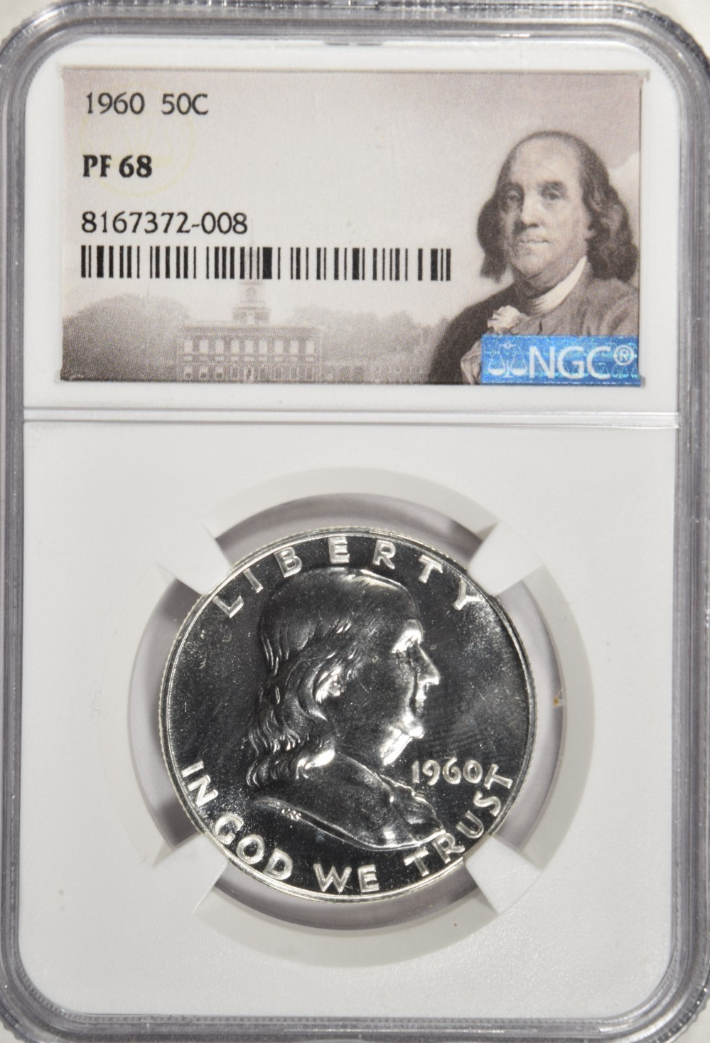 1960 PROOF FRANKLIN HALF DOLLAR ~ NGC PF68 ~ PRICED RIGHT!
