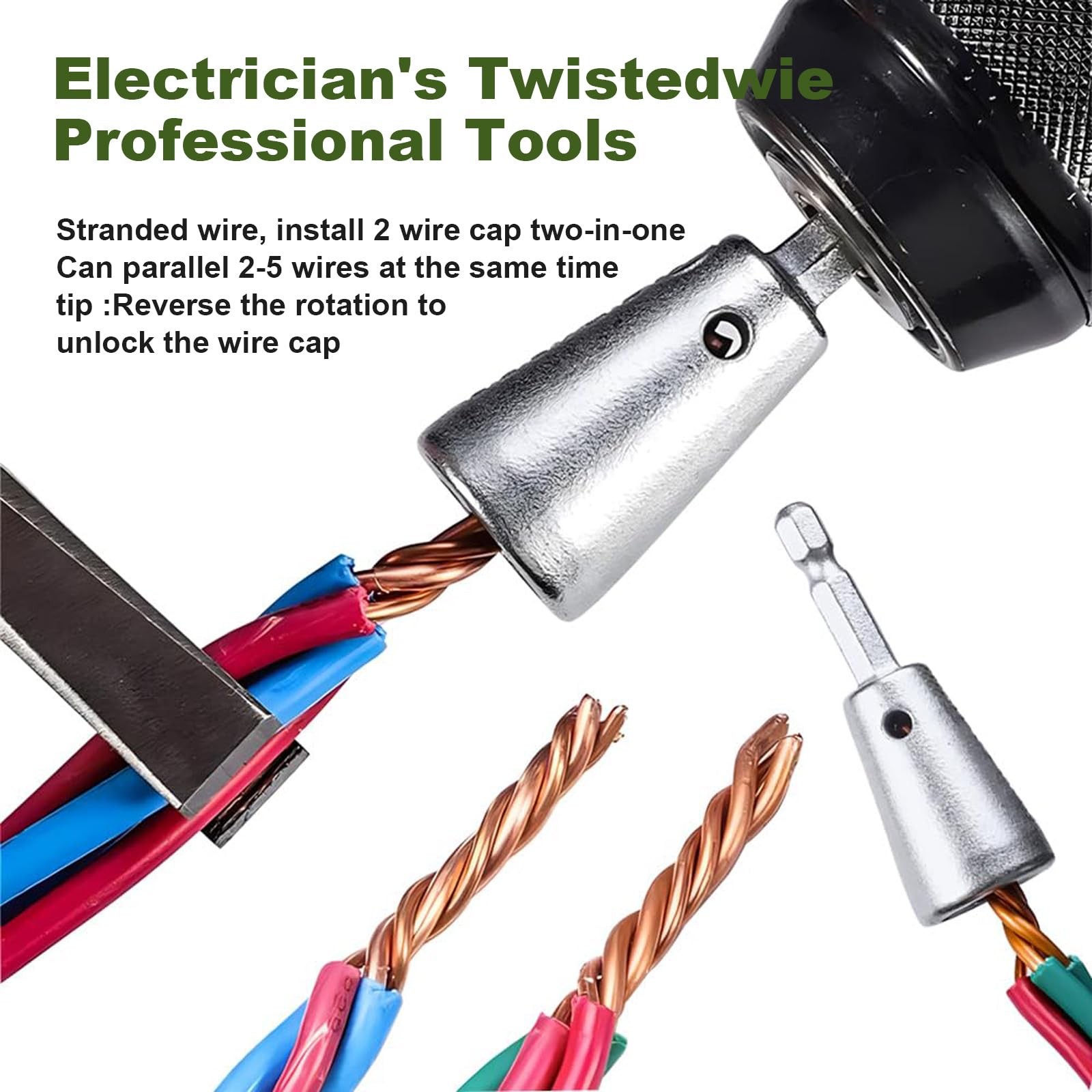 Wire Stripper Twister Tool for Drill, 2026 Upgraded Wire Stripping Tool & Wire T