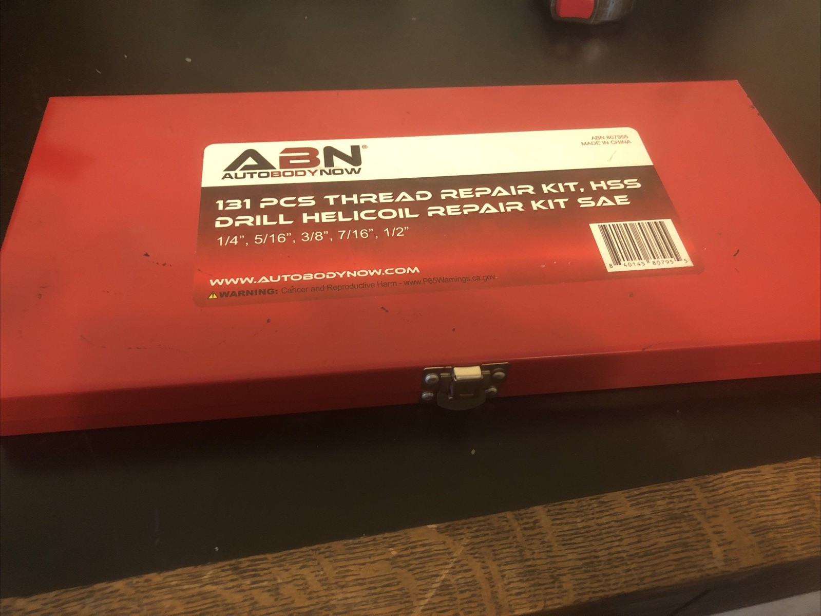 ABN Thread Repair Kit HSS Drill Helicoil Repair Kit SAE 1/4" 5/16" 3/8 7/16" 1/2