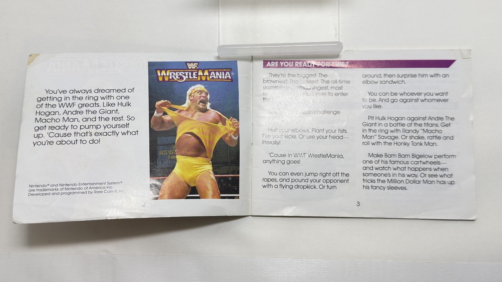 Wrestle Mania: NES- Manual Only- Good Condition