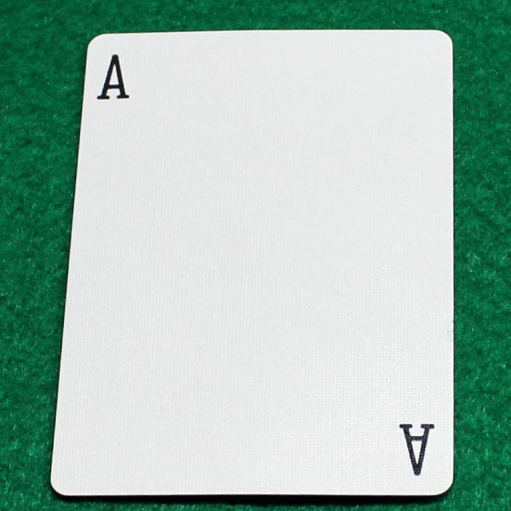 Black Ace, Missing Pips, Bicycle Printed Gaff Card, Blue