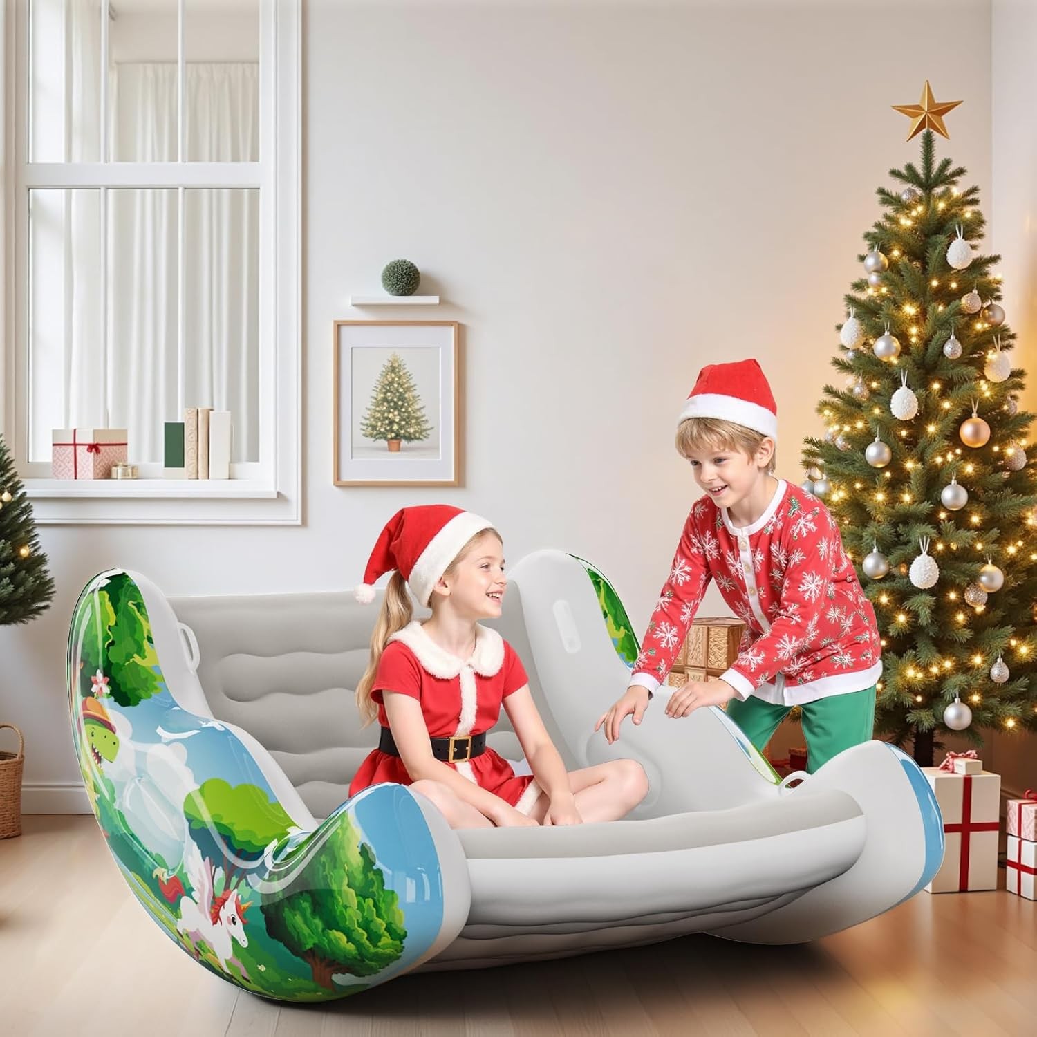 Sensory Chair for Kids, Inflatable Rocking Chair,Air Cloud Rocker for Toddler