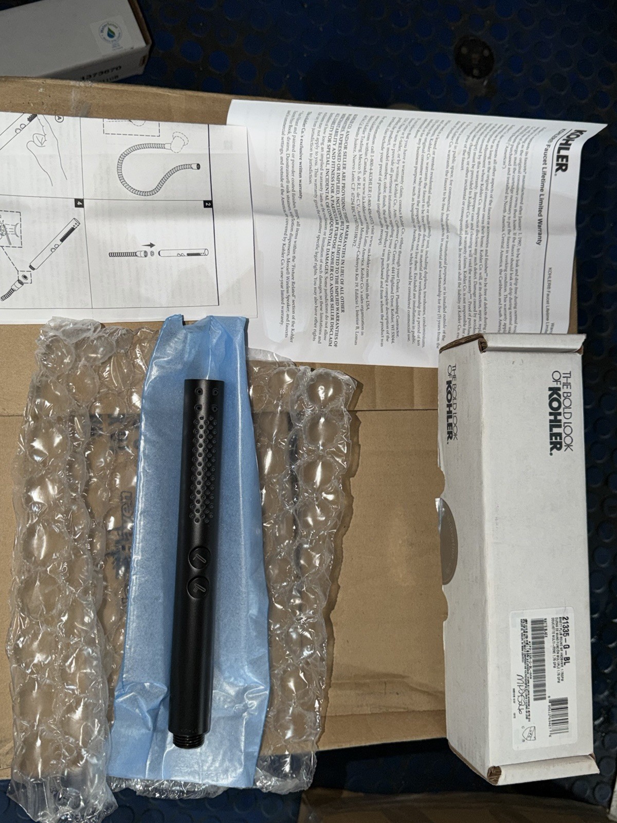 Kohler K-21335-G-BL Shift Round Multi Function Hand ShowerHead Matte Black NEW