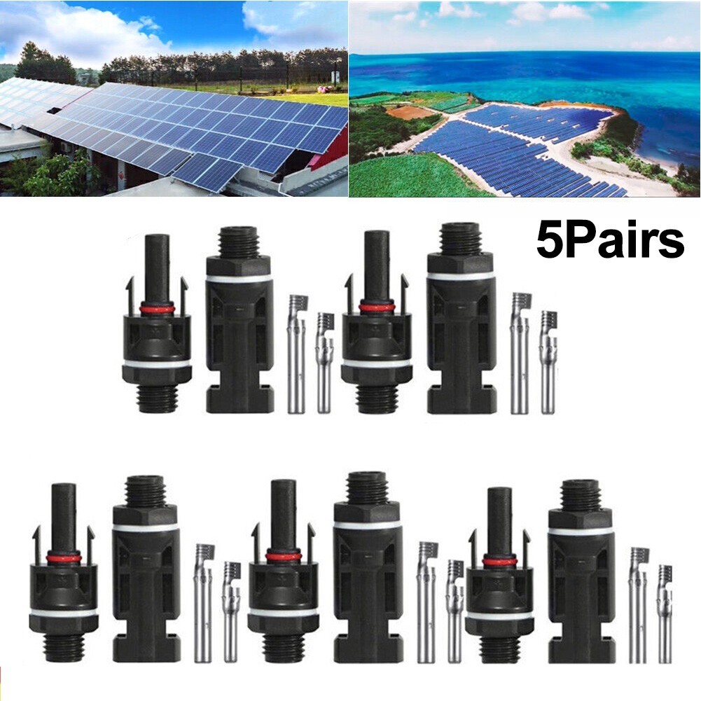 5Pairs Solar Panel Connector Socket Coupling Distributor Adapter New