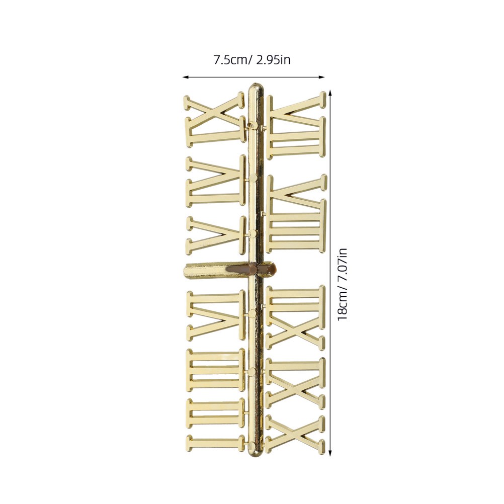 3 Sets Electroplated Clock Numerals Accessories Parts Replacement