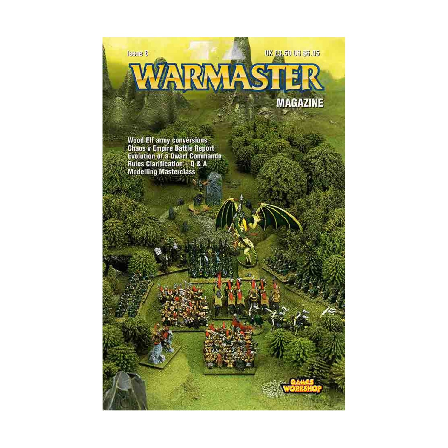 GW Warmaster Ma  #8 "Evolution of a Dwarf Commando, Wood Elf Army Conve Mag VG+