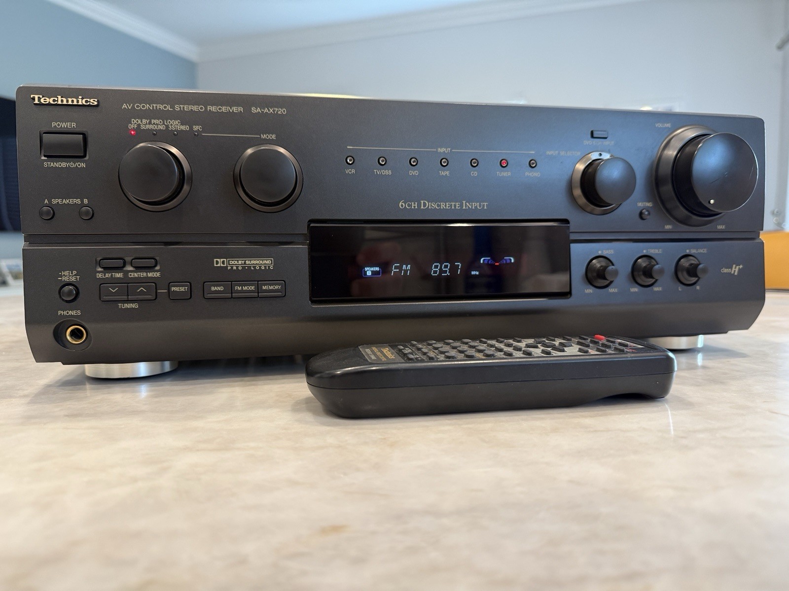 Technics SA AX720 5.1 Channel 100-Watt Receiver Tested Cleaned