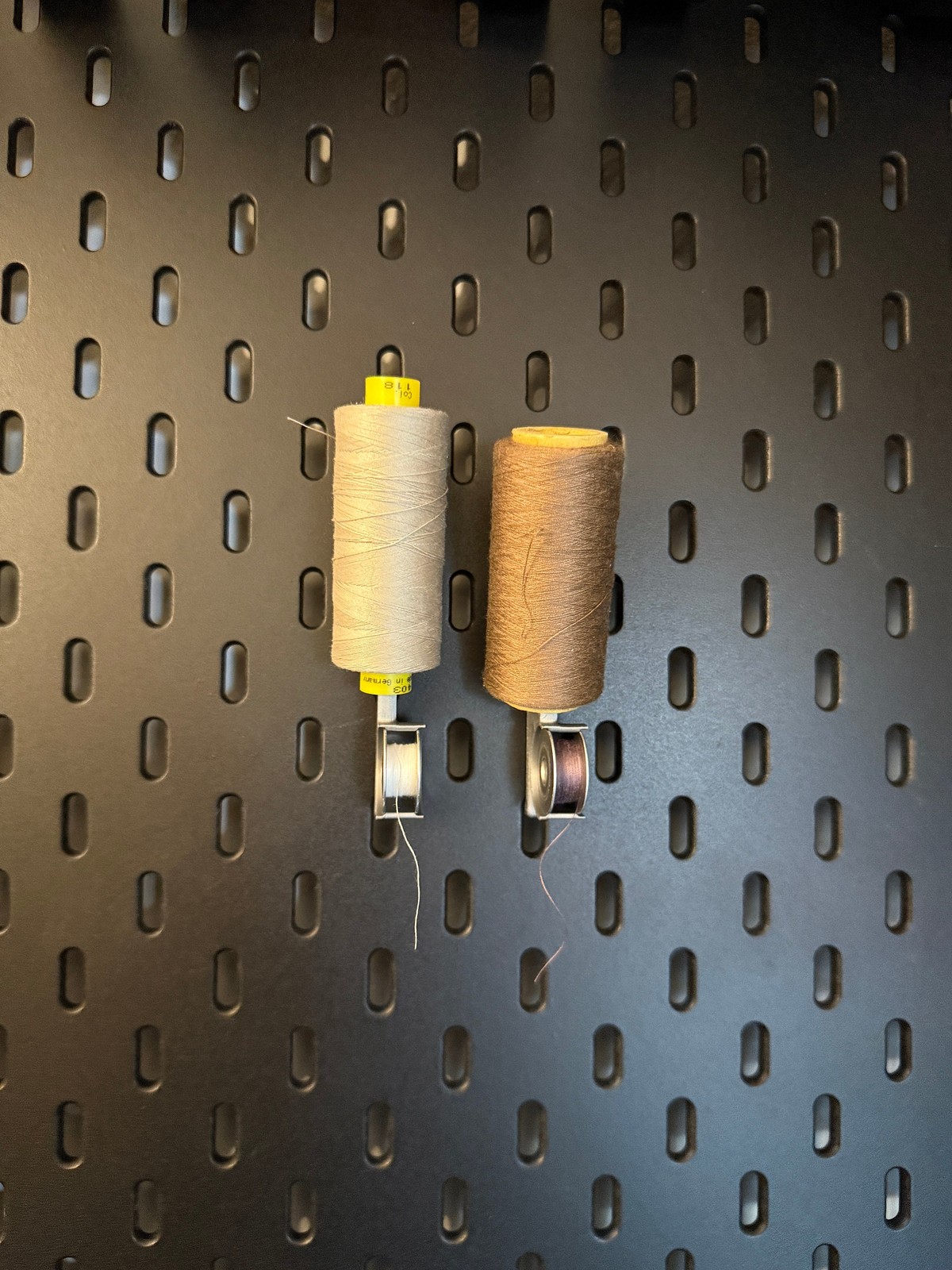 Thread Spool and Bobbin Holder for IKEA SKÅDIS Pegboard – Organized Sewing