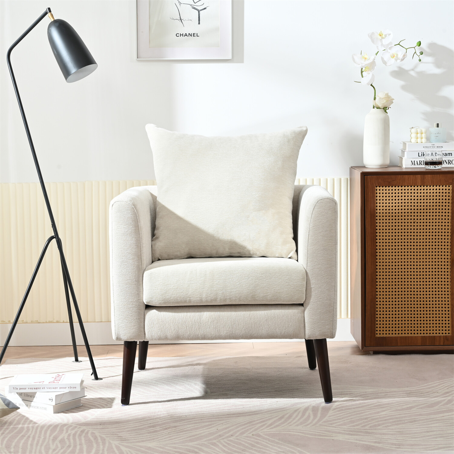 Modern Accent Chairs Barrel Chairs Club Chair Single Sofa Upholstered Armchairs