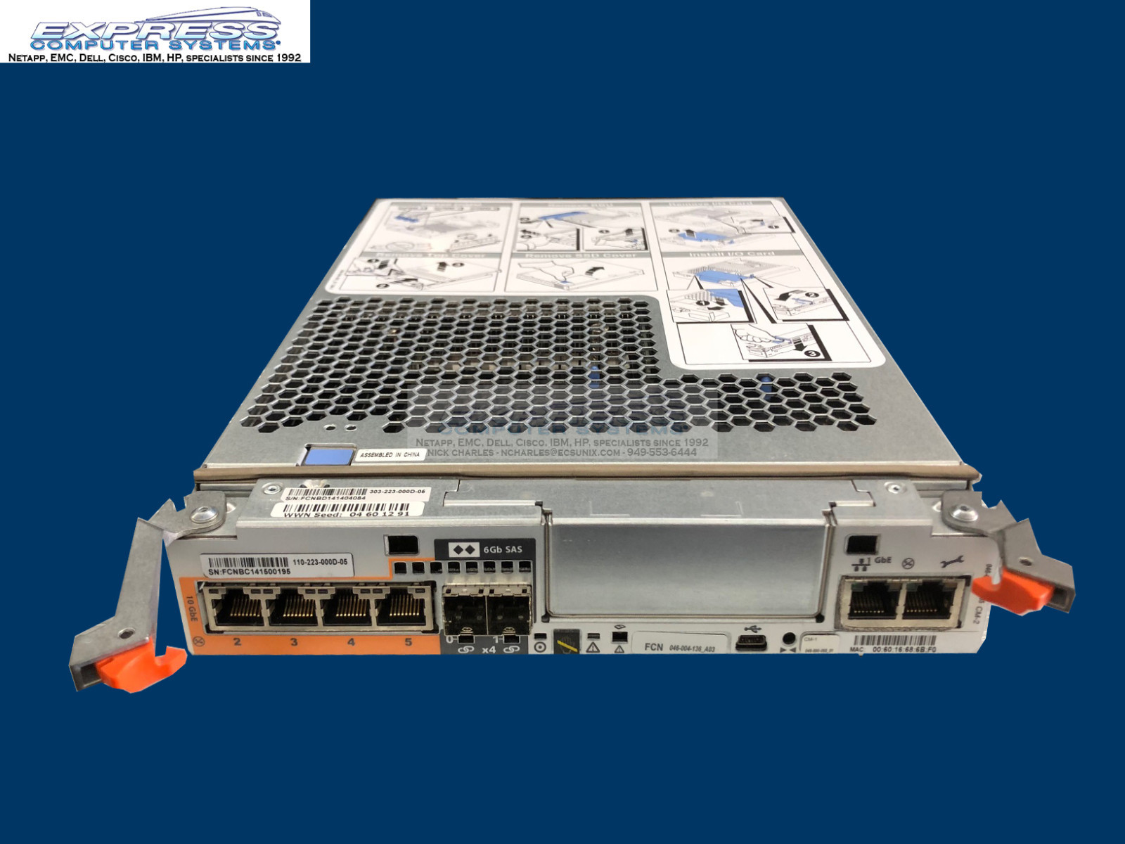EMC 303-223-000D-05 VNXe3200 Service Processor SP 2.2ghz 4C 24GB 10gbe base-T