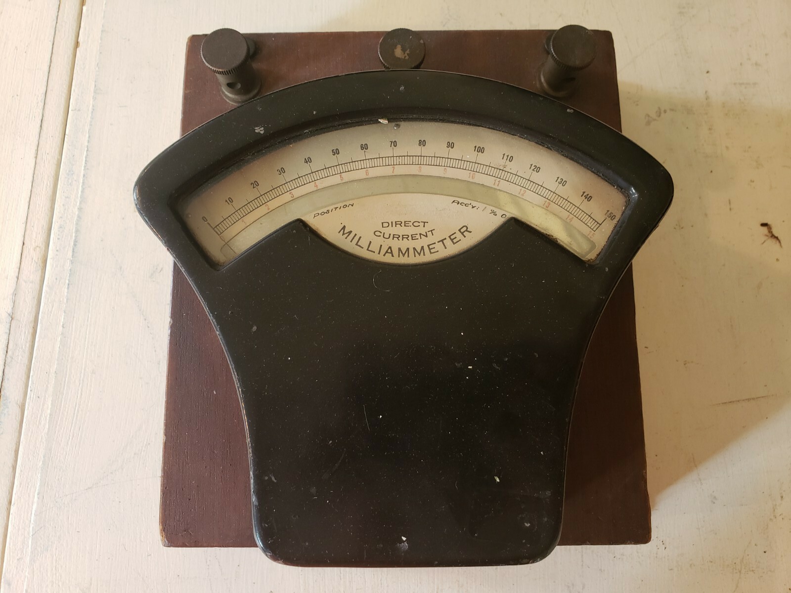 Antique DC Milliammeter Test Equipment Guage