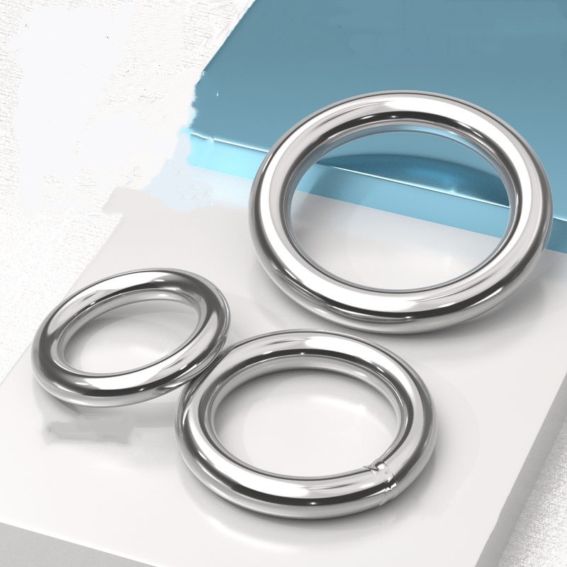 304 Stainless Steel Round Rings Heavy Duty Solid Metal O Ring Welded Smooth
