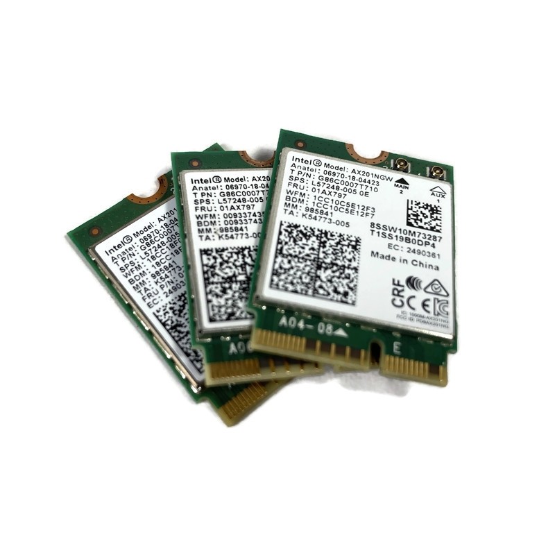 Lot of 5 Lenovo 01AX797 Intel AX201NGW WiFi 6 5.1-2.4GHz - 5GHz - M.2 CNVio2