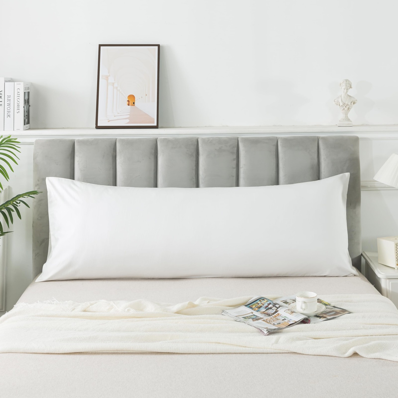 H HOUSEHOLD 100% Cotton Body Size Pillowcases, Super Soft and Cozy, Wrinkle, ...