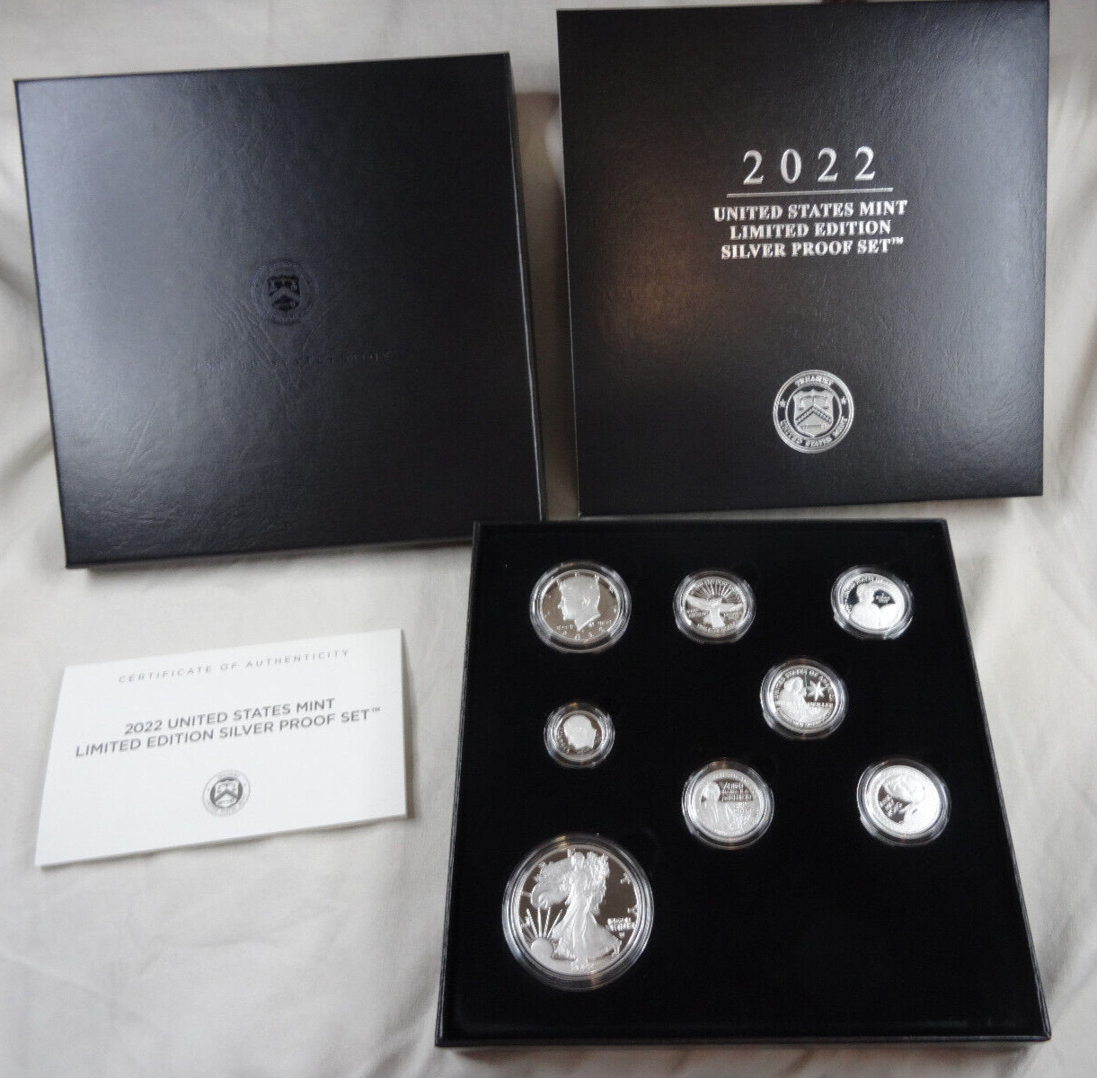 2022 Limited Edition Silver Proof Set US Mint 8 Coins OGP American Silver Eagle