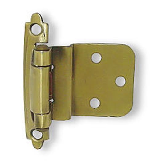 Pair 3/8" Inset/Offset Satin Bronze Self Close Semi-Concealed