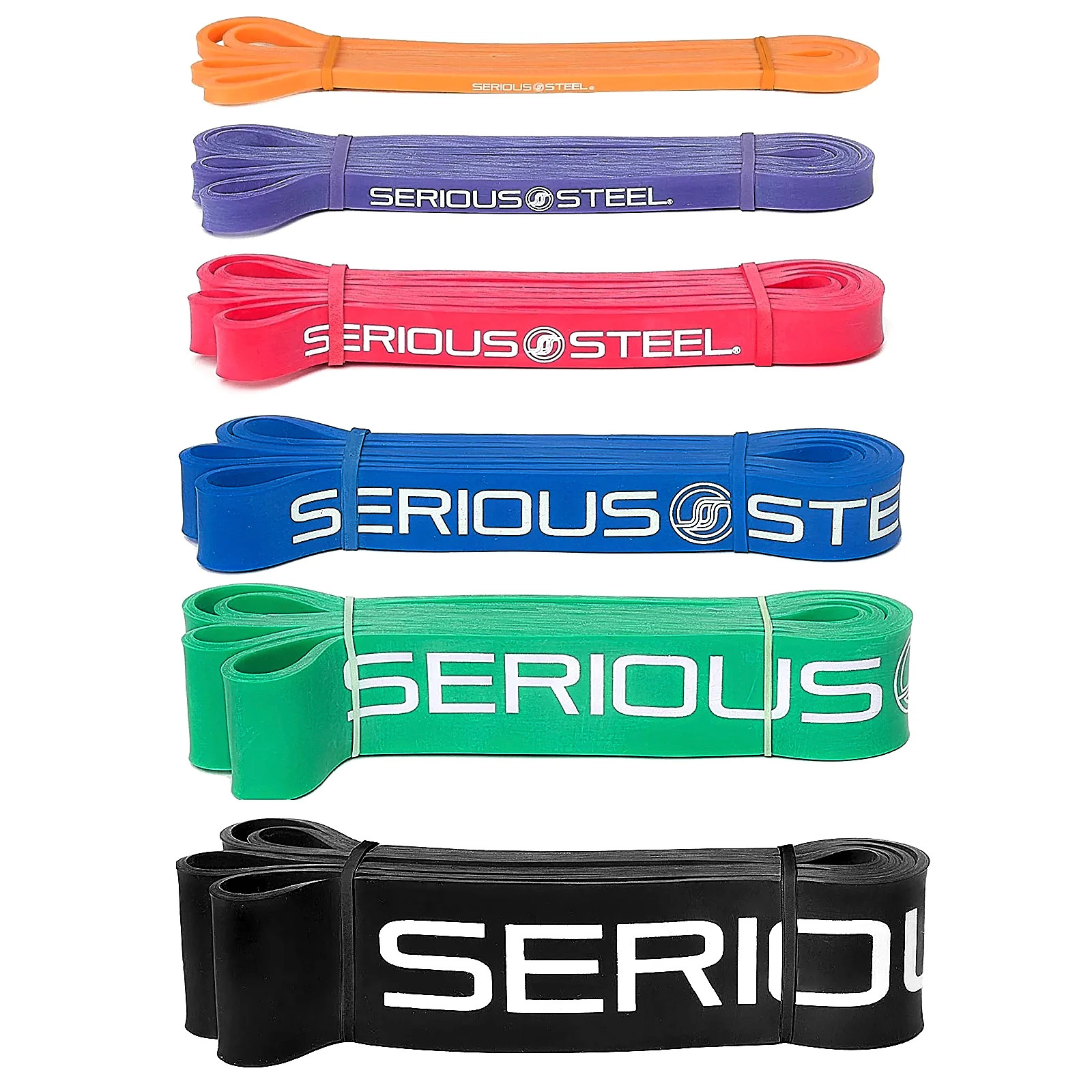 32 Inch Resistance Band, Complete Set, 6 Piece Set