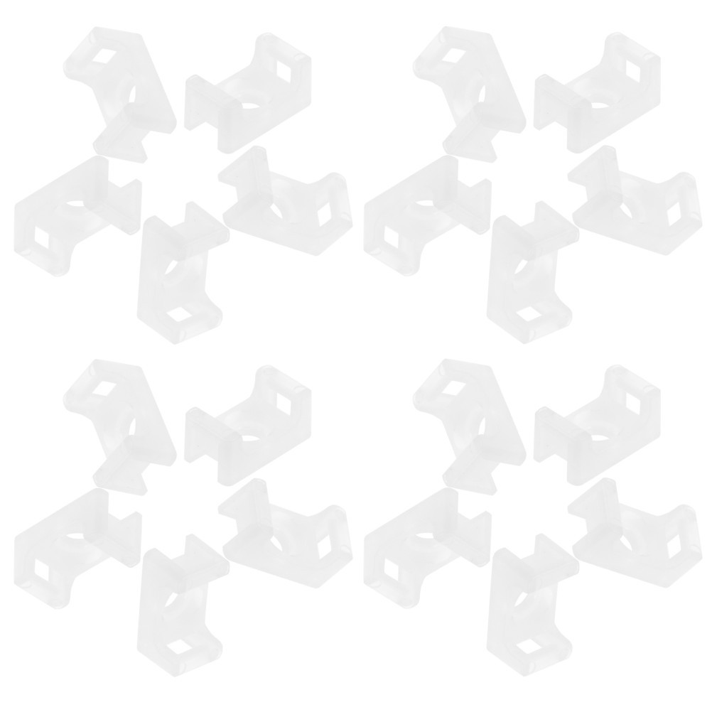 100Pcs Durable Reusable Nylon Saddle Cable Tie Holder White with Screw Hole