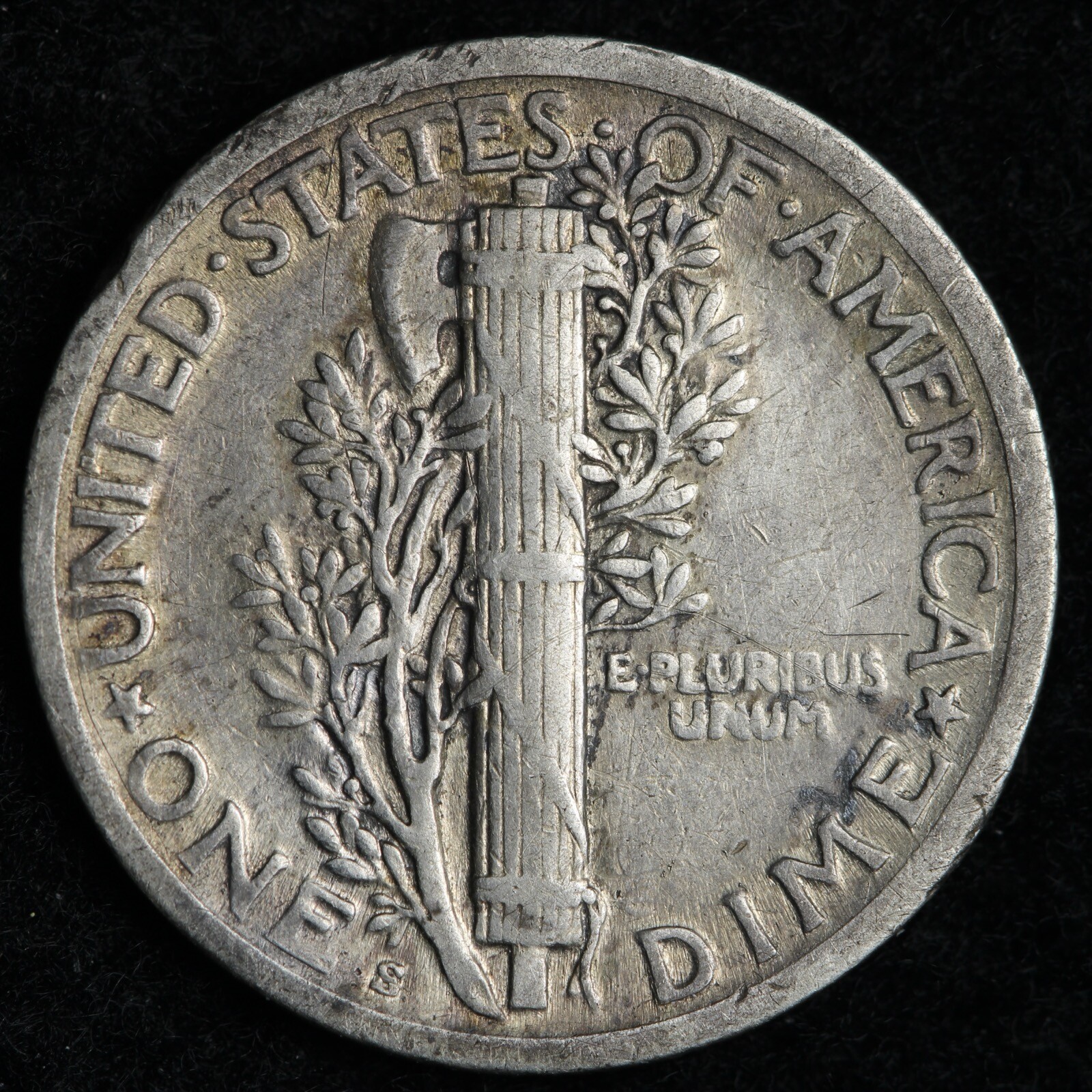 1920-S Mercury Silver Dime XF+ E121 RSCN