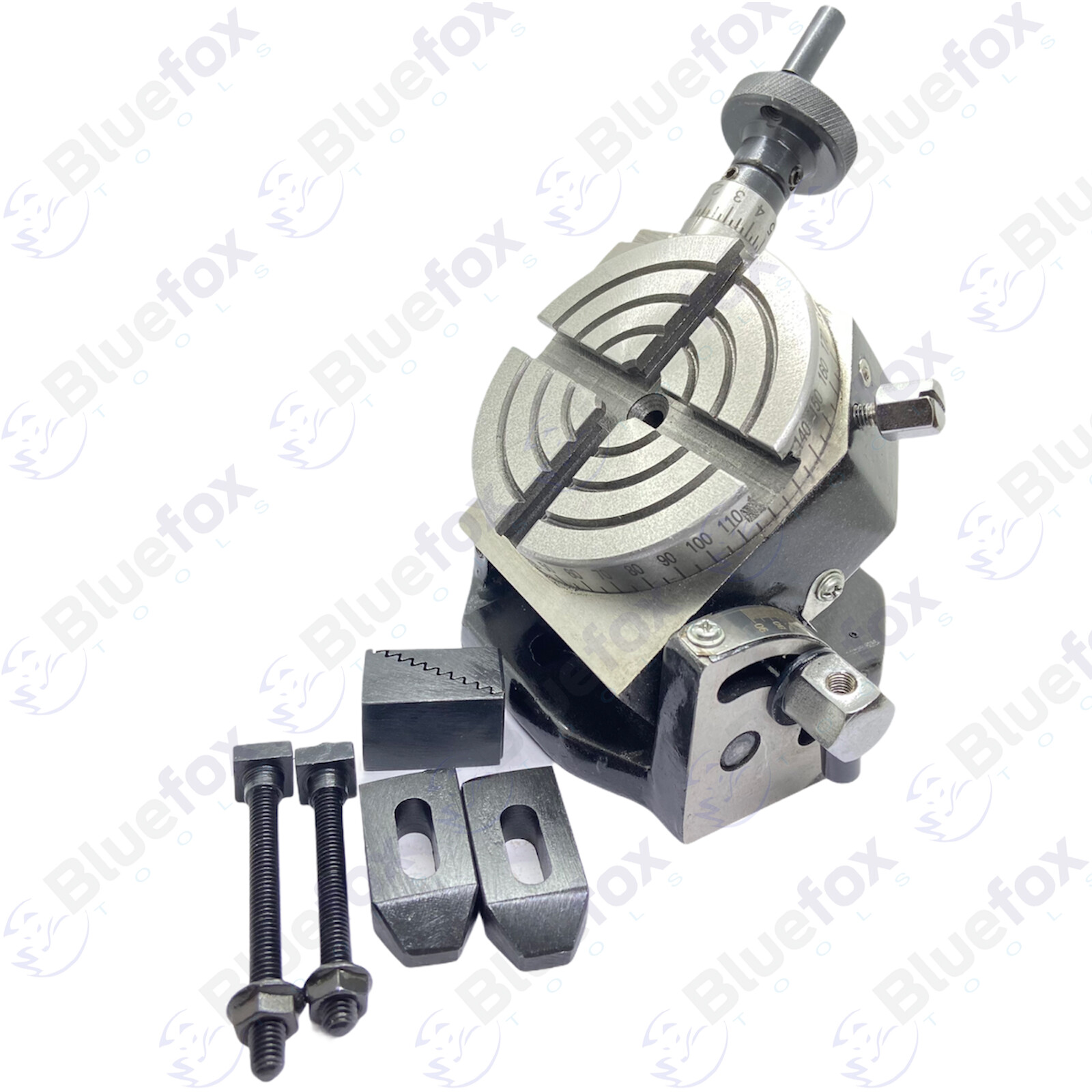 3" PRECISION TILTING ROTARY TABLE w. M6 CLAMPING KIT BLUEFOX