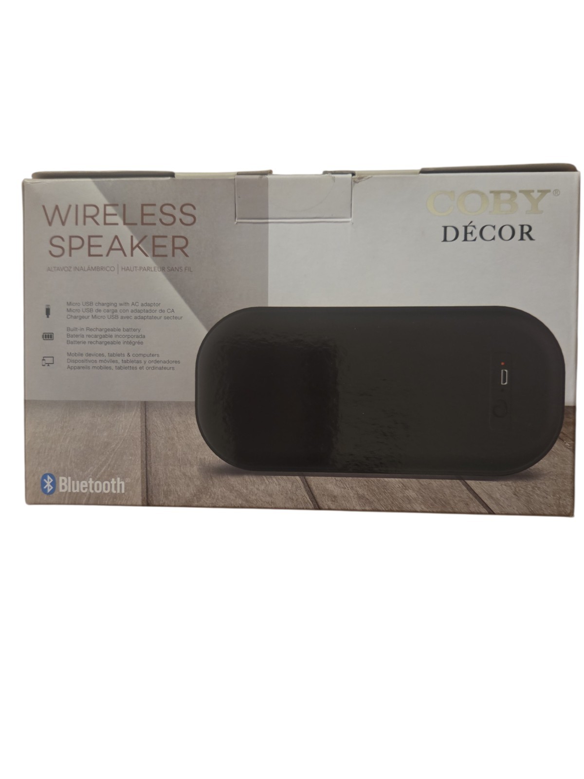 Coby coby Wireless Bluetooth Speaker, Rectangular, USB Input, Red/Black