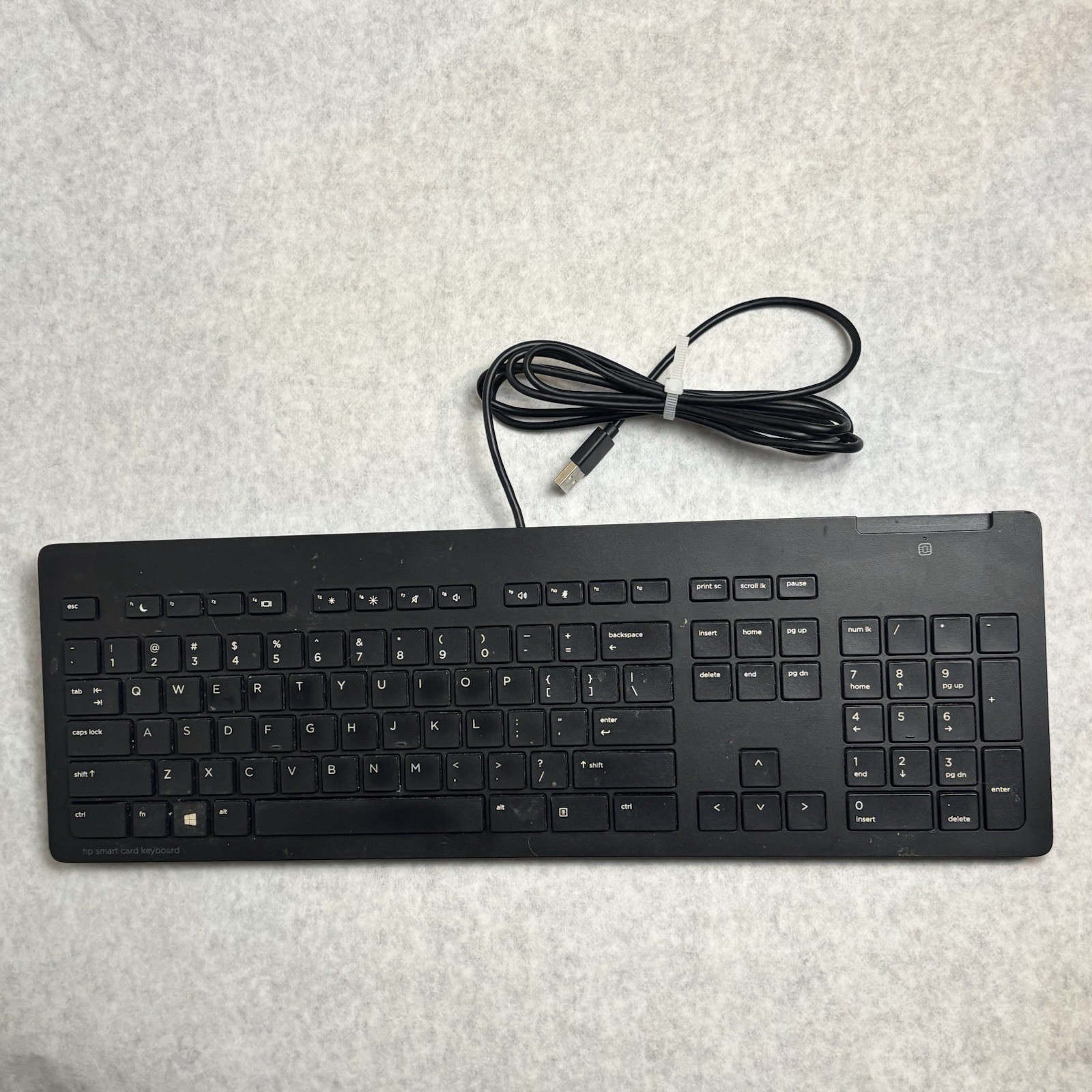 HP Business Slim Smartcard Keyboard Wired USB Black TPC-C001K 911502-001