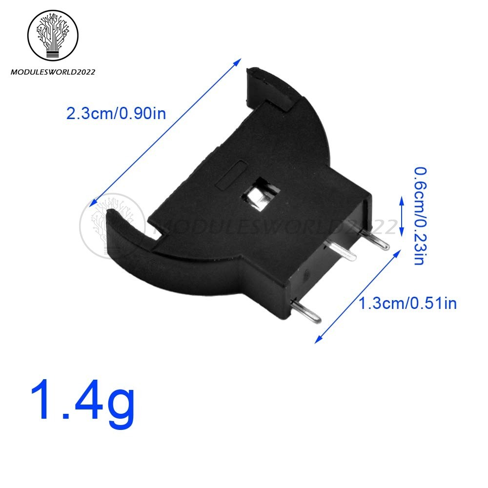 100PCS CR2032 2032 3V Cell Coin Battery Socket Holder Case Sockets Case