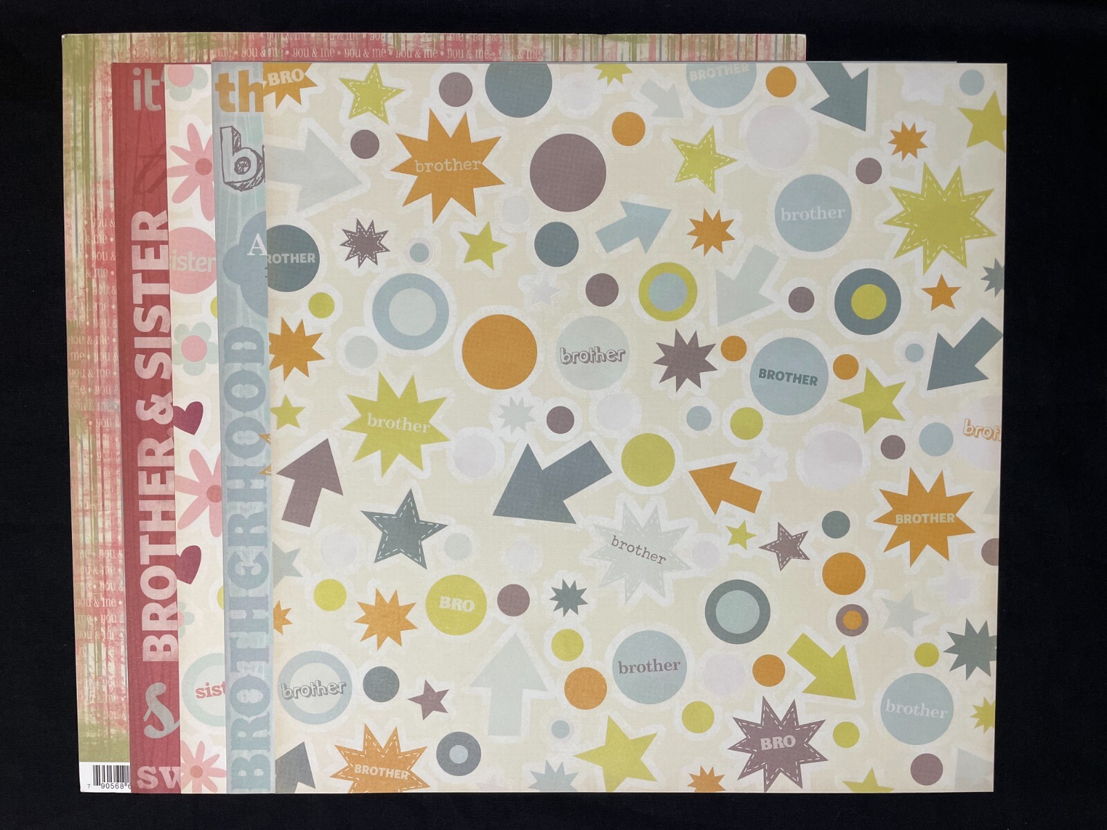 KAREN FOSTER "BROTHER" & "SISTER" COLLECTION 12 X 12 SS PAPERS