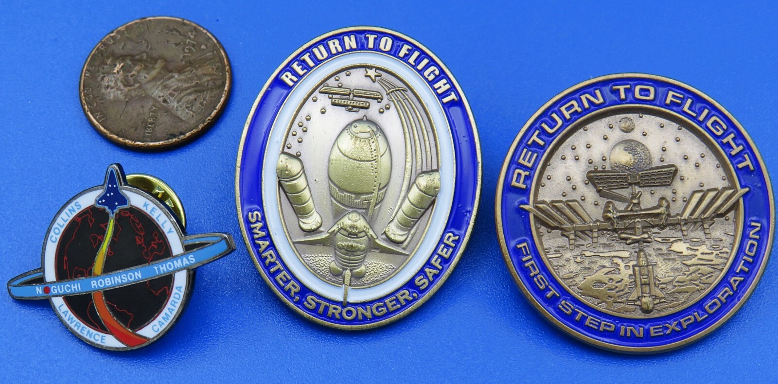 NASA PIN Trio vtg Space Shuttle DISCOVERY STS-114 Return to FLIGHT!