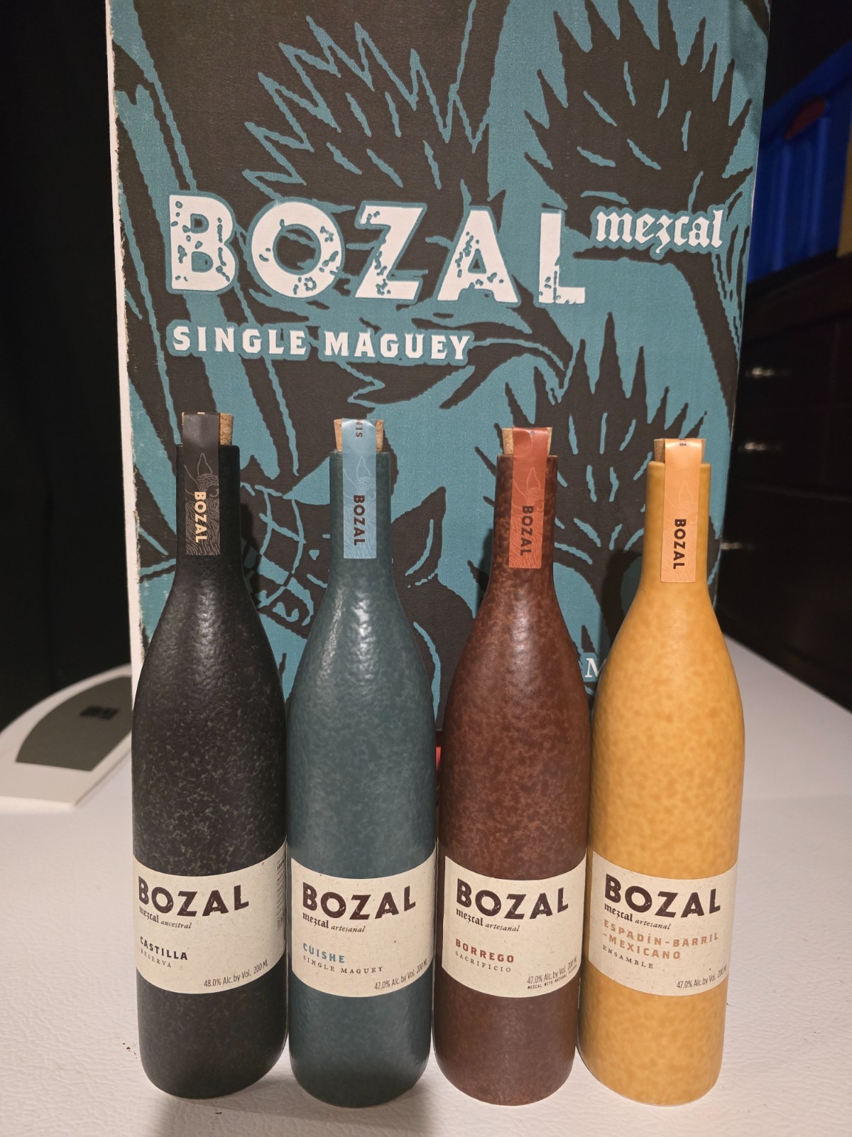 Bozal Bottles Lot of 4 , 200ml (empty) - Unique!!!