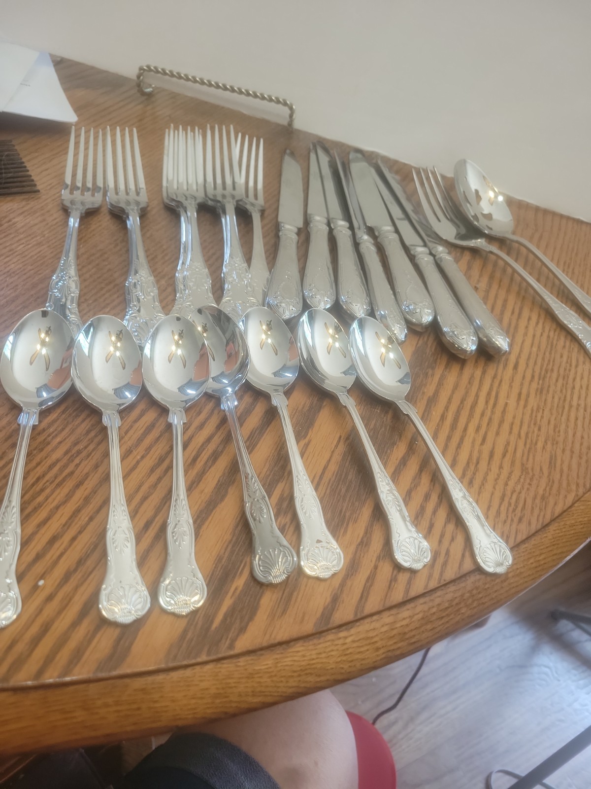 7 Piece And 2 Serving Pieces Siverware Walace