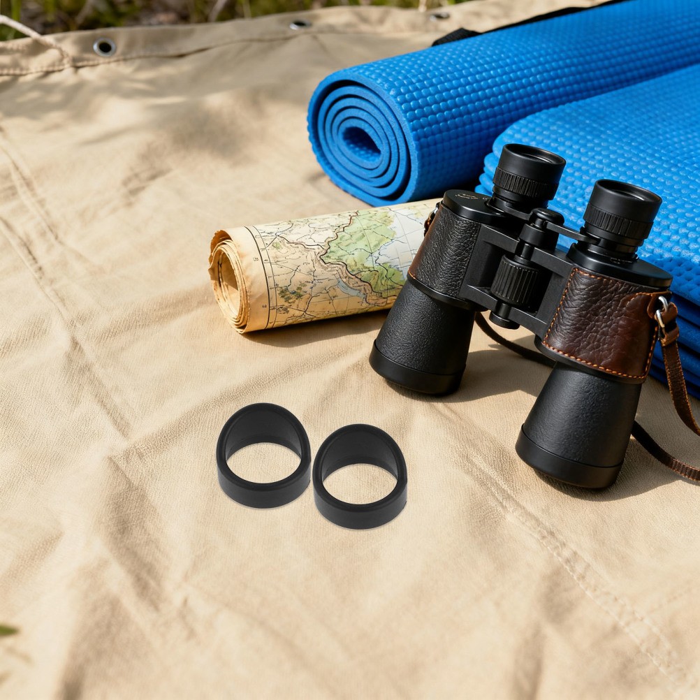 2Pcs Rubber Eyepiece Covers for Microscope Soft Comfortable Eye Cups Black