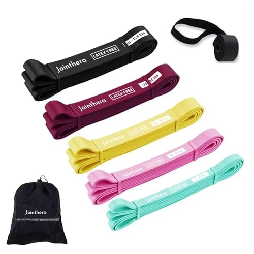 Premium Latex Free Resistance Bands for Working Out - Set of 5 + Carrying Bag