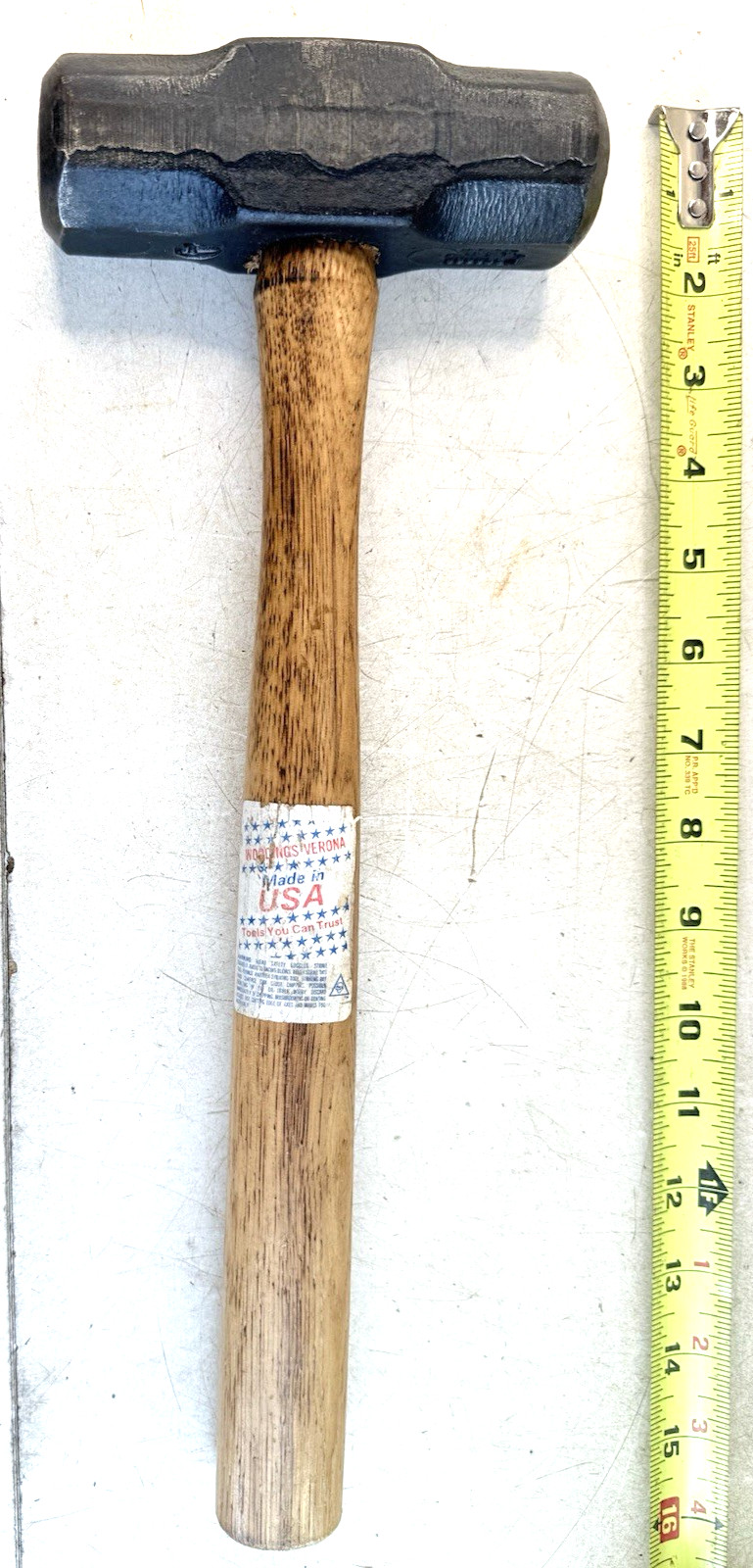 Vintage Sledge Hammer Head WOODINGS VERONA Overall Weight 4 lbs 6 oz