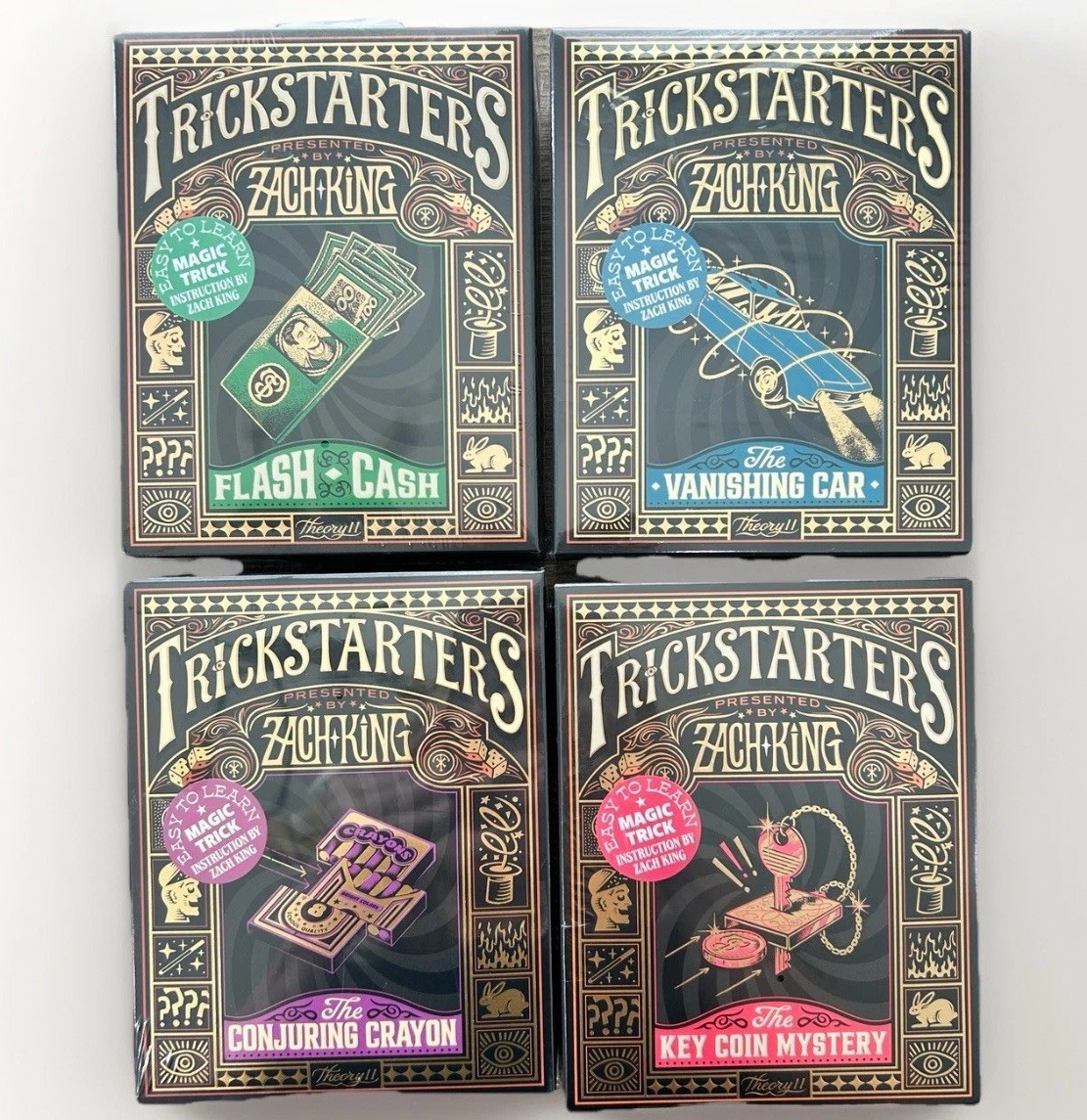 Trickstarter Crayon Car Coin Cash Magic Kit T11 Zach King Set of 4 Magician GIFT
