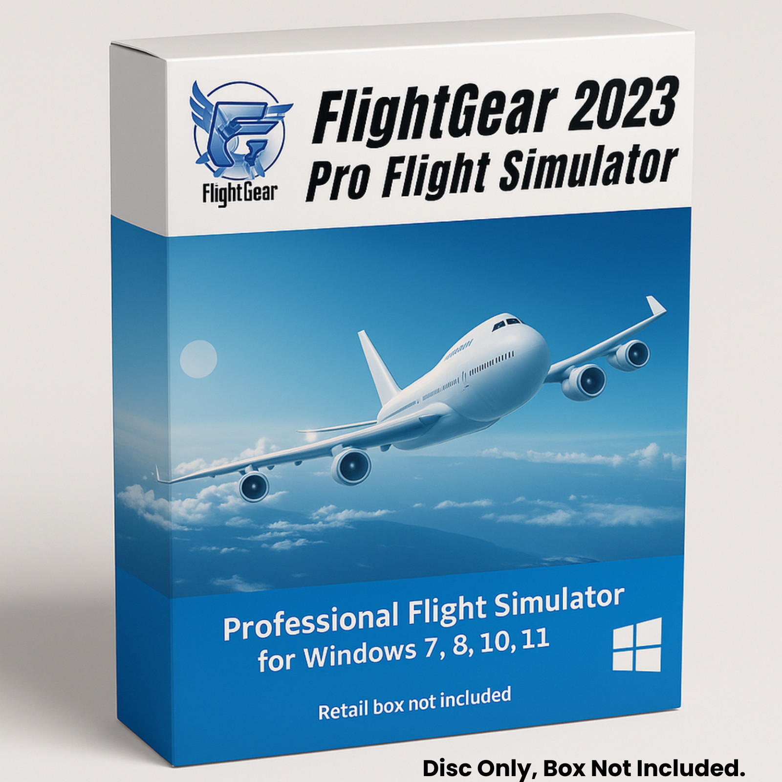 Flight Gear 2023 - Professional Flight Simulator Software For Windows on DVD-ROM