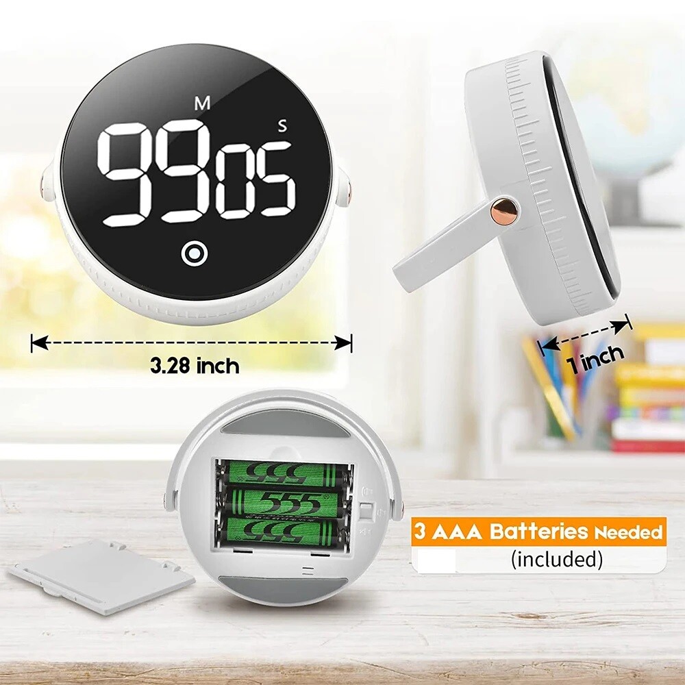Large LED Display Magnetic Countdown Countup Timer Digital Kitchen Cooking Timer