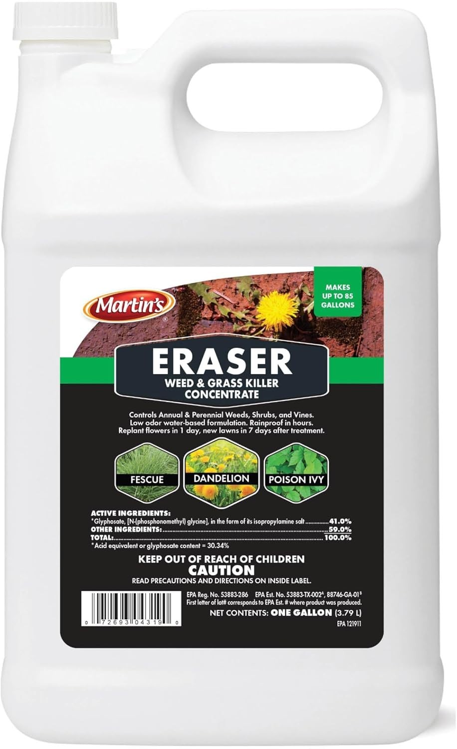 Control Solutions Eraser Weed & Grass Killer Concentrate 1 Gallon 128 oz