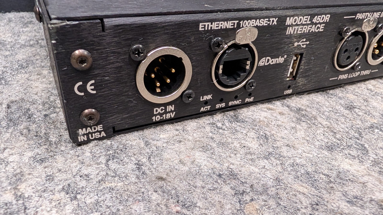 Studio Technologies Model 45DR Dante Intercom Interface with Rack Mount Kit