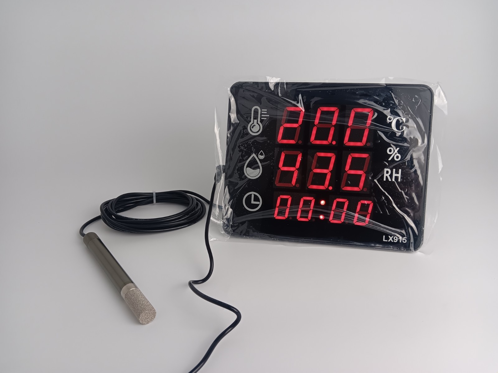 Industrial Thermometer Hygrometer Digital Temperature Humidity Meter LED Screen