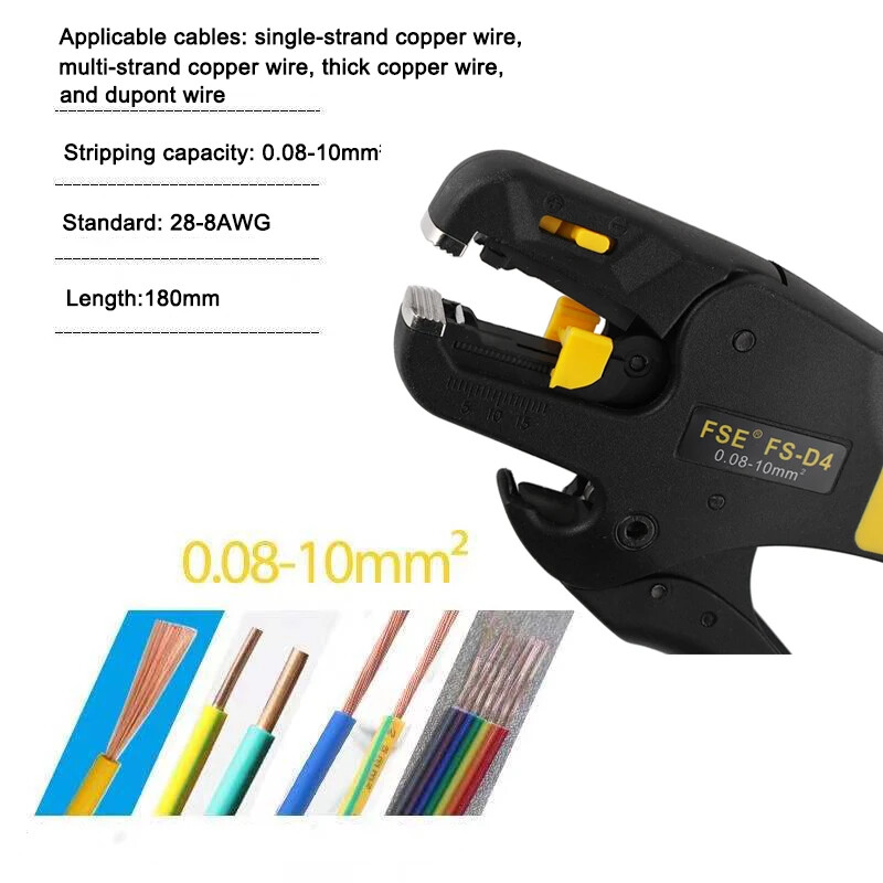 Wire Stripping Pliers Self-Adjusting Automatic Wire Stripper Pulling Pliers
