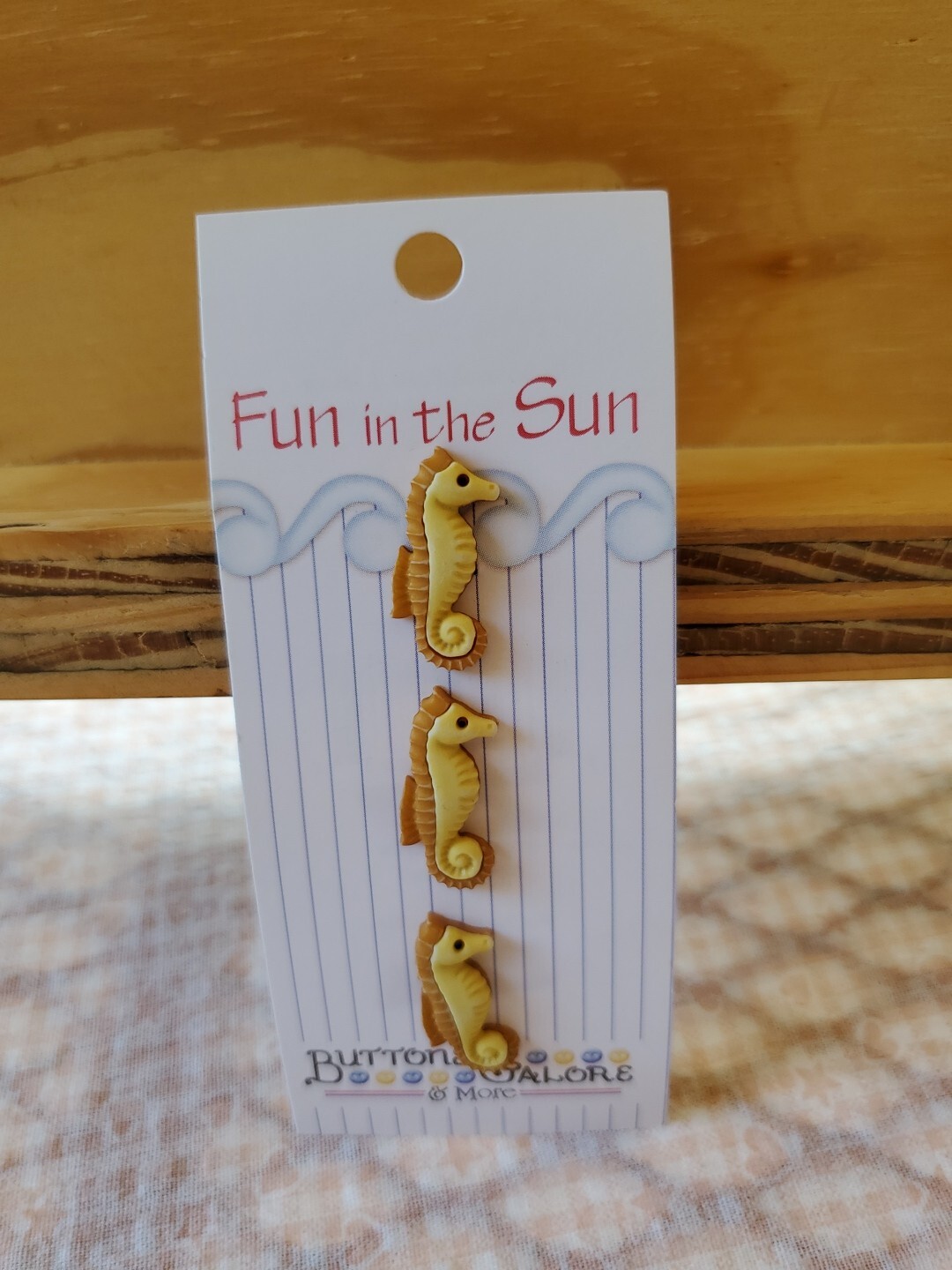 Buttons Fun In The Sun Seahorse 3 pack