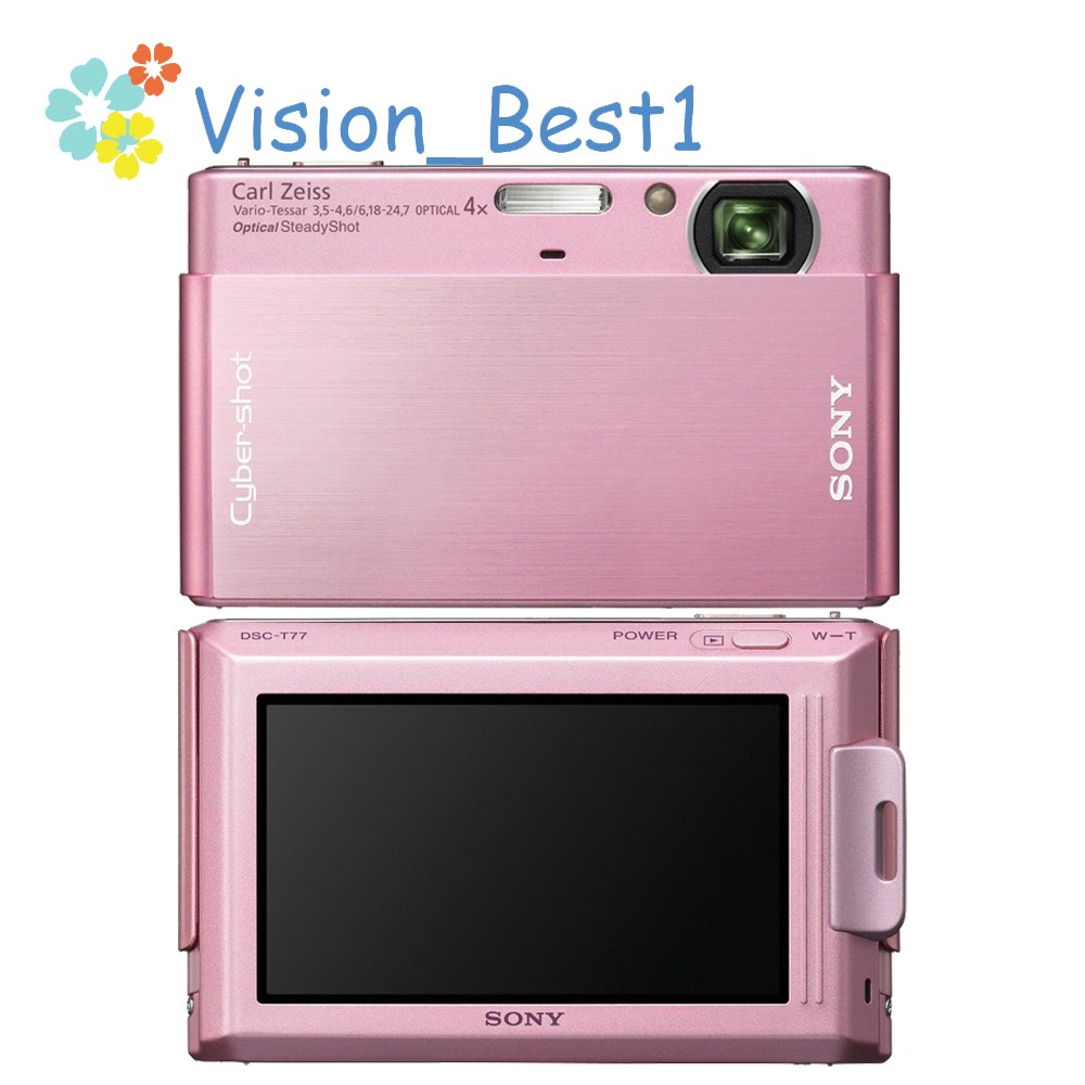 Sony Cyber-shot DSC-T77 Digital Camera 10.1 MP 4x Optical Zoom Auto Focus Pink