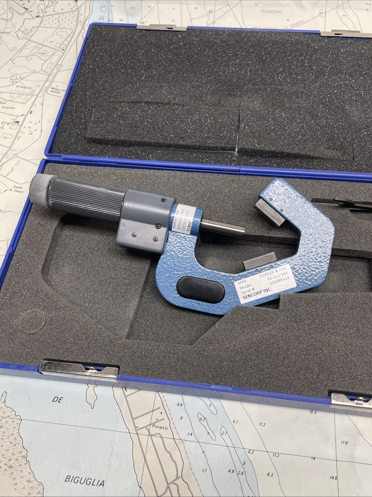 v anvil micrometer fowler. .8-1.4” .0001”